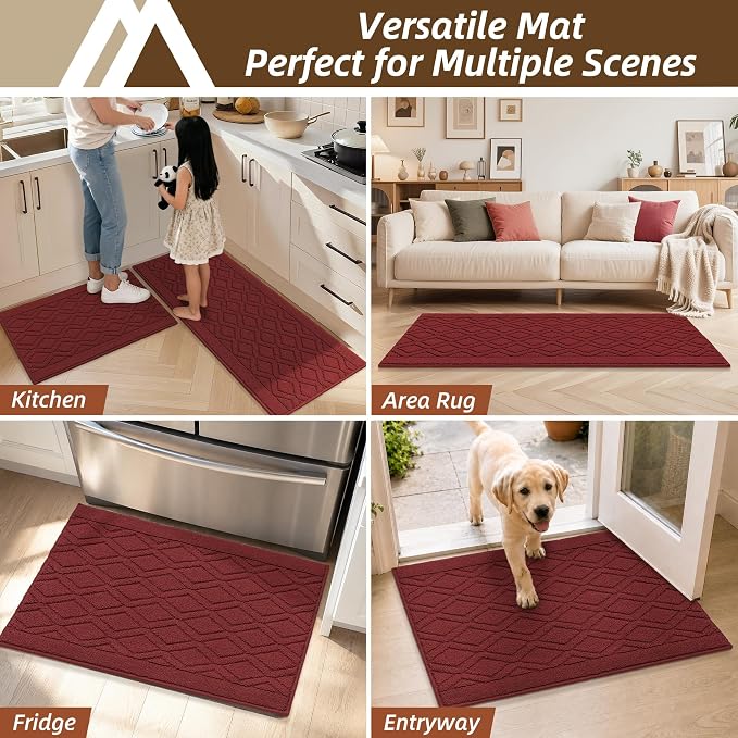 COSY HOMEER Kitchen Rugs 24"x35" Non-Slip Washable Kitchen Mats - Image 8