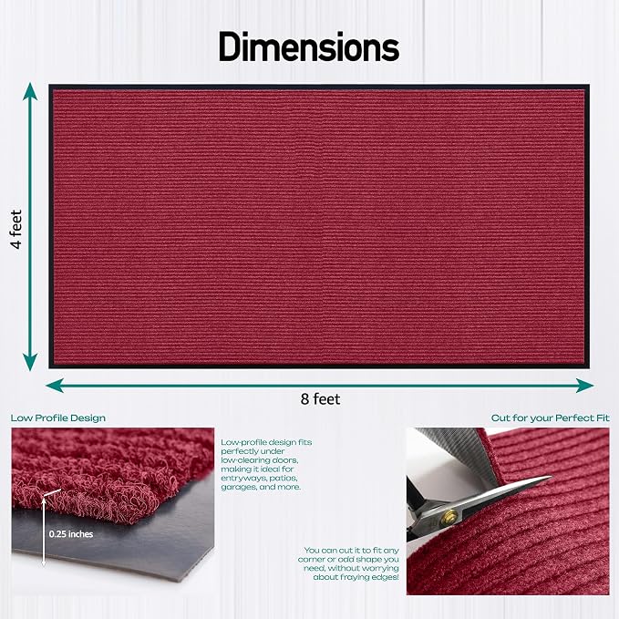 MaxMat® Extra Large Commercial Door Mat, Rubber Border Heavy Duty Door Mat - Image 2