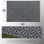 SAND MINE Waterproof Outdoor Rug 5x8 ft, Plastic Reversible Rug, Modern Area Rug - Image 2