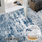 Round Area Rug for Living Room: 8 ft Washable Modern Abstract Soft Thin Rug - Image 6