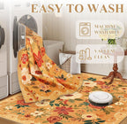 DUKINO 4x6 Area Rug, Lightweight Non Slip Washable Floral Rug, Indoor Low Pile - Image 6