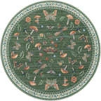 Mushroom Insect 4ft Round Rug Washable Non-Slip Soft Ultra-Thin Small Boho - Image 4