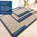 OLANLY Front Door Mat Outside Entrance 47x23, Heavy Duty Sturdy Natural Rubber - Image 2
