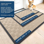 OLANLY Front Door Mat Outside Entrance 47x32, Heavy Duty Sturdy Natural Rubber - Image 2