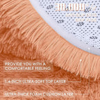 OLANLY Muted Orange Round Rugs for Bedroom - Image 5