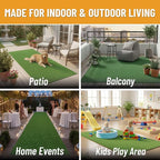 Ottomanson Artificial Grass Runner Lite 31" x 7', Fake Grass - Image 4