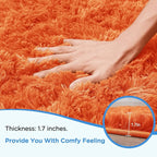 6x9 Orange Area Rugs for Living Room, Large Fluffy Shag Rug for Bedroom Nursery - Image 5