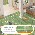 DUKINO 6x9 Rug for Living Room, Lightweight Animal Dog Print Washable Area Rug - Image 7