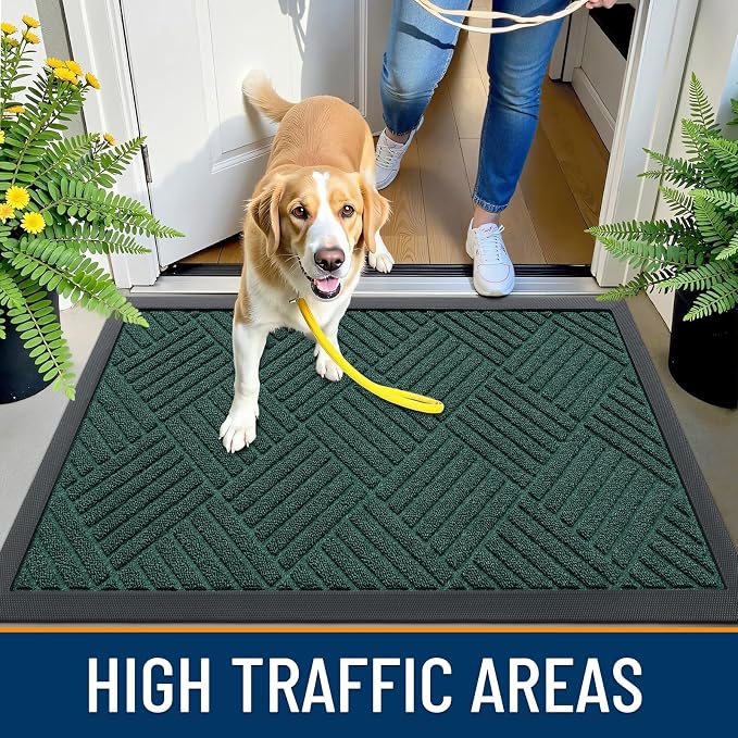 OLANLY Front Door Mat Outside Entrance 47x23, Heavy Duty Sturdy Natural Rubber - Image 5