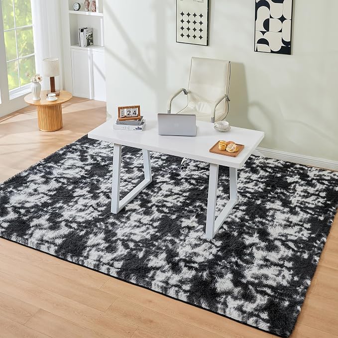 Litanika 4x6 Fluffy Shag Faux Fur Area Rug - Image 4