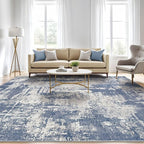 Area Rugs 9x12 Living Room: Washable Large Abstract Modern Soft Rugs Stain - Image 5