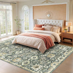AMADA HOMEFURNISHING 10x14 Washable Area Rug, Low-Profile Large Area Rug - Image 3