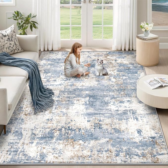 XLUEZ 5x7 Area Rugs for Living Room, Washable Modern Abstract Large Area Rug by XLUEZ