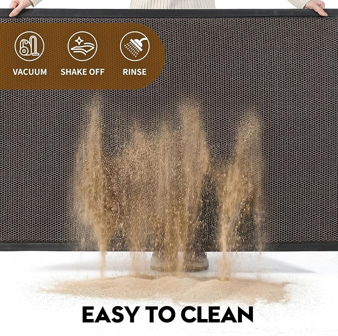 Front Door Mat, Heavy Duty Non-Slip Rubber Dirt Trapper, Quick-Dry Low-Profile - Image 5