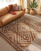Area Rug 3x5 Rug Low Pile Print Pattern Machine Washable Non-Slip Western Rug - Image 7