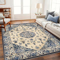 CHAMPLANT Area Rug 6'x9' Washable Vintage Traditional Floor Cover Thin Retro by CHAMPLANT