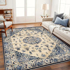 CHAMPLANT Area Rug 6'x9' Washable Vintage Traditional Floor Cover Thin Retro by CHAMPLANT