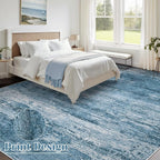 Washable Rug 9x12 Area Rugs for Living Room: Large Neutral Soft Rug Abstract - Image 2