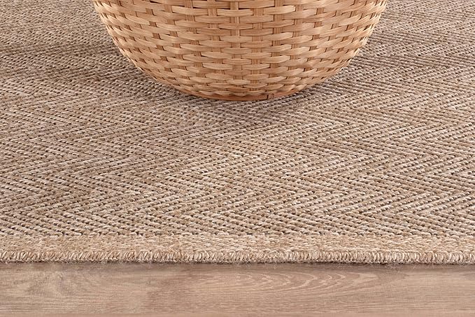 CAMILSON Easy Jute Rug 8x10, Indoor Outdoor Natural Color Fiber Area Rugs - Image 7