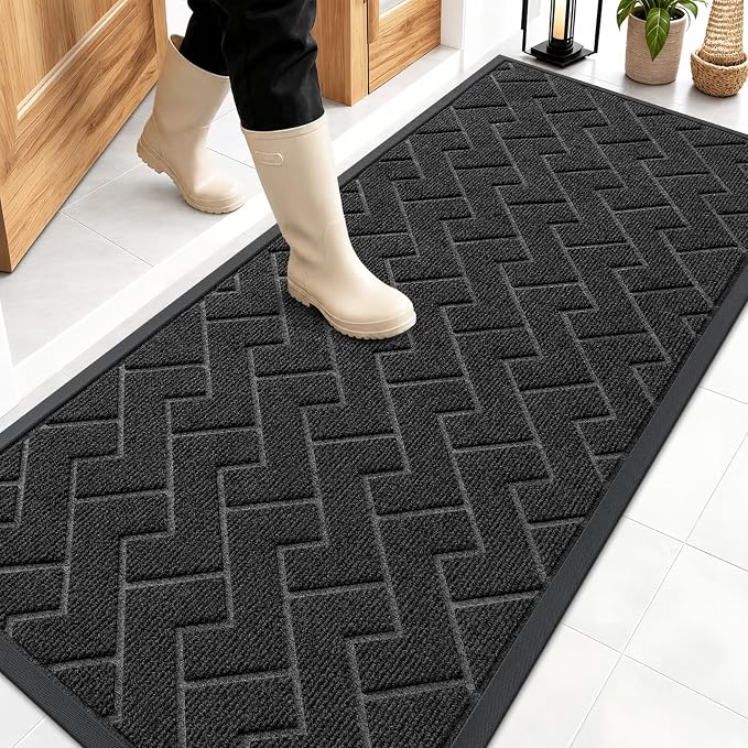 OLANLY Front Door Mat Indoor Outdoor Entrance, Waterproof All-Season, by OLANLY