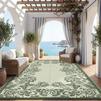 Garvee Outdoor Rugs 9' x 18’ Waterproof Reversible Mats, Large Area Plastic by Garvee
