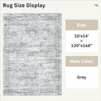 Soalmost 10x14 Area Rugs for Living Room, Non Slip Machine Washable Vintage Rugs - Image 5