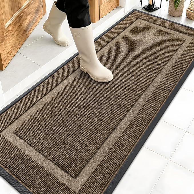 OLANLY Front Door Mat Indoor Outdoor Entrance, Waterproof All-Season, by OLANLY