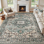 8x10 Area Rugs Living Room: Washable Vintage Rug Large Non-Slip Stain Resistant by JessibouAreaRug
