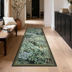 GarveeHome Forest Runner Rug, Botanical Low Pile Non Slip Stain Resistance - Image 8