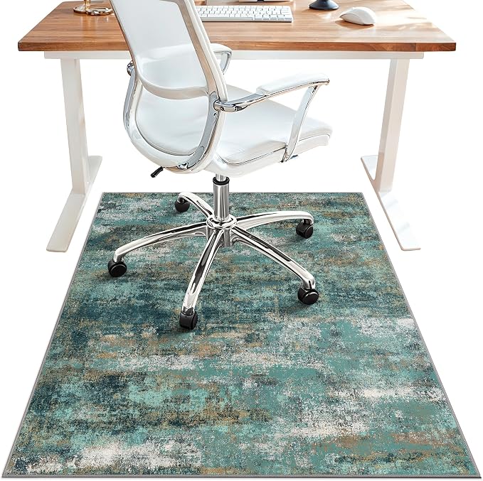 48"x72" Office Chair Mat for Hardwood Tile Floor, Under Desk Carpet Protector by BESBLEE