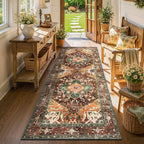 Yamaziot Washable Runner Rug, 3x7 Non-Slip Boho Vintage Hallway Rug Runner - Image 6