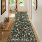 DUKINO 3x8 Washable Runner Rug, Low Pile Animal Print Non Slip Long Runner Rug by DUKINO