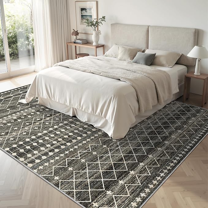 Miukiki 5x7 Area Rug for Living Room Moroccan Washable Rugs Non Slip Indoor - Image 8