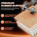 SUPERJARE 0.56'' Thick 6 Pcs 24 Sq Ft Rubber Top Exercise Equipment Mats - Image 5