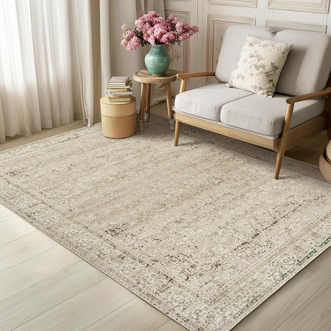 BILEEHOME Cream and Light Tan Rug - Image 8
