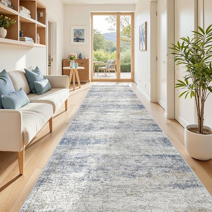 3x16 Washable Runner Rug for Hallway, Non-Slip Long Hallway Runner for Entryway by Restydon
