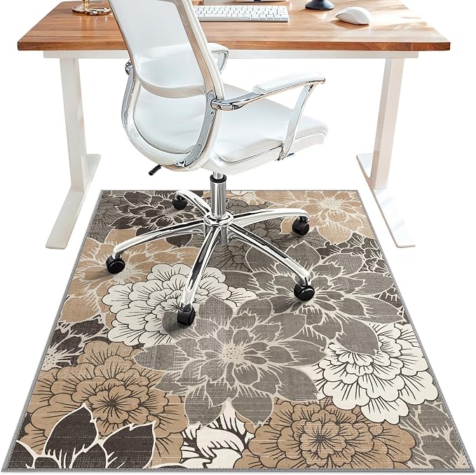 48"x72" Office Chair Mat for Hardwood Tile Floor, Under Desk Carpet Protector by BESBLEE