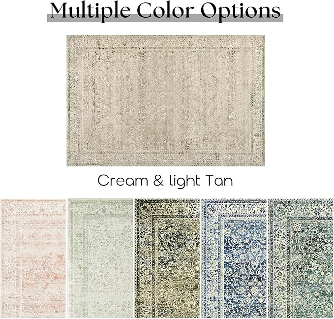 BILEEHOME Cream and Light Tan Rug - Image 6