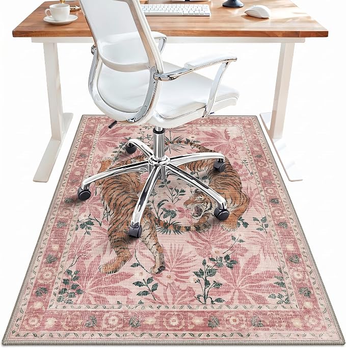 36"x60" Office Chair Mat for Hardwood Tile Floor, Under Desk Carpet Protector by BESBLEE