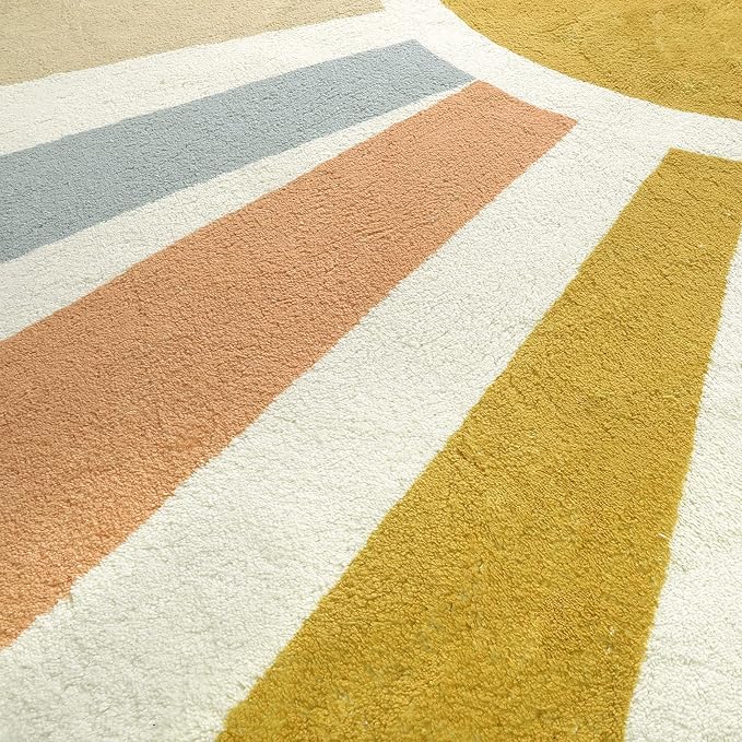 STARUIA Boho Washable Rug 5 Ft Round Area Rug - Image 6