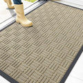 OLANLY Front Door Mat Outside Entrance 47x32, Heavy Duty Sturdy Natural Rubber by OLANLY