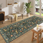 DUKINO 3x8 Washable Runner Rug, Low Pile Animal Print Non Slip Long Runner Rug - Image 3