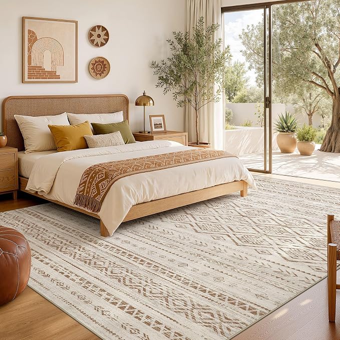 Nakagishi Area Rug Living Room Rugs: 7x9 Large Soft Machine Washable Boho - Image 6