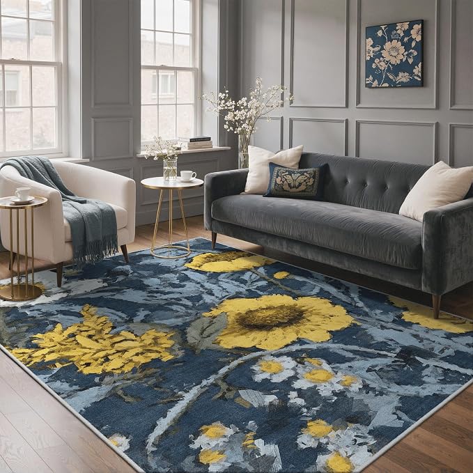 GENIMO Indoor Outdoor Area Rug 8'x10', Machine Washable Rugs - Image 4
