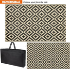 SAND MINE Reversible Mats, Plastic Straw Rug, Modern Area Rug, Large Floor Mat - Image 4