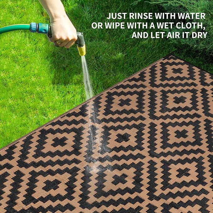 Outdoor Patio Plastic Straw Rug - Image 4