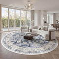 zesthome 9ft Round Rugs for Living Room, Non-Slip Washable Round Area Rugs by Zesthome