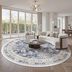 zesthome 9ft Round Rugs for Living Room, Non-Slip Washable Round Area Rugs by Zesthome