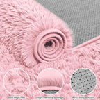 6x9 Area Rug for Living Room: Soft Fluffy Shag Pink Rugs for Bedroom, Non-Slip - Image 6