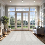 CAMILSON Easy Jute Rug 9x12, Indoor Outdoor Off-White Color Fiber Area Rugs - Image 4